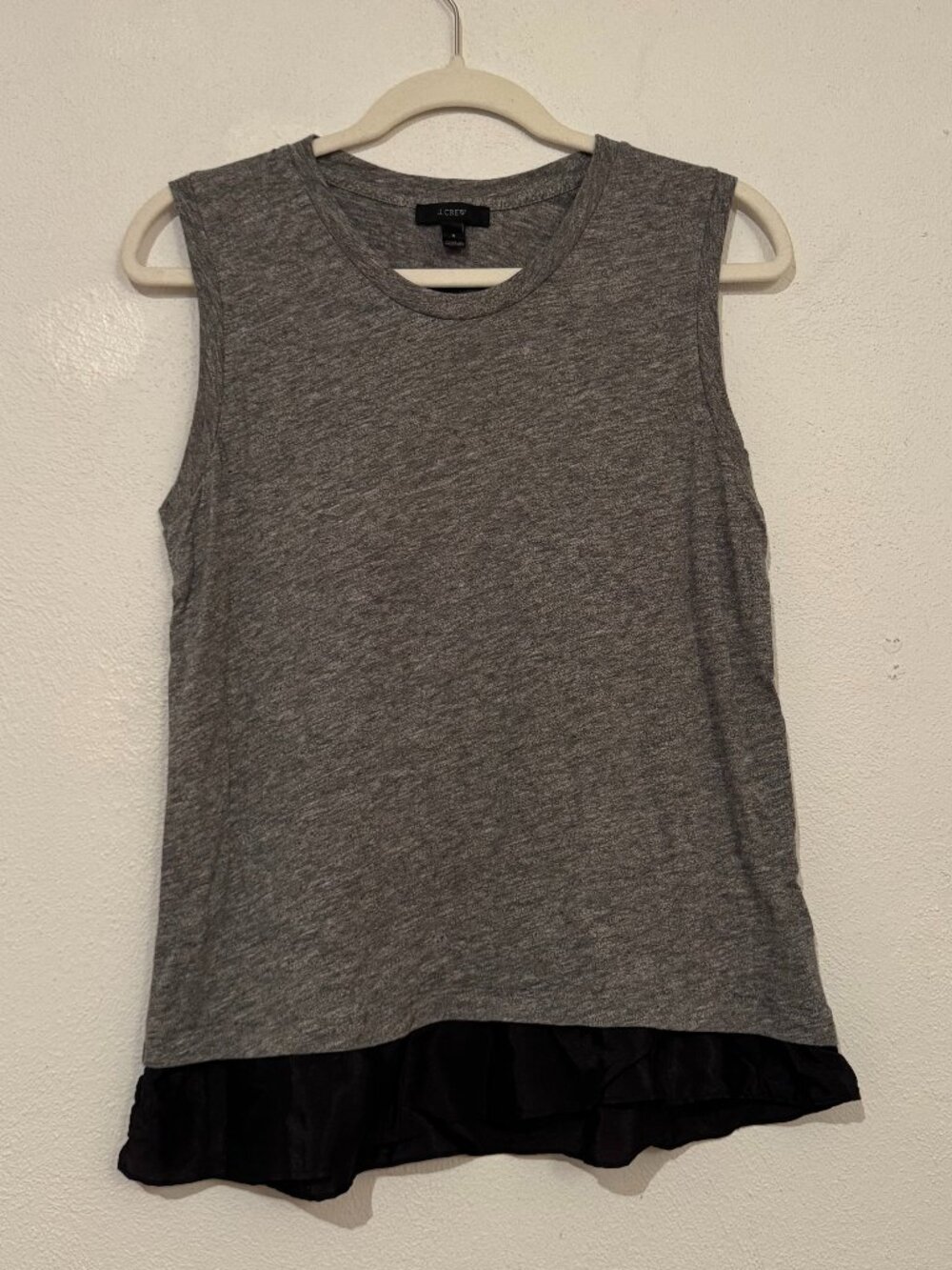 J.Crew Grey Mixed Media Tank Top – Size S